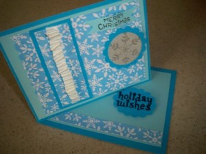 snowflake easel card