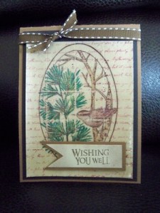 Wishing you well faux tile card