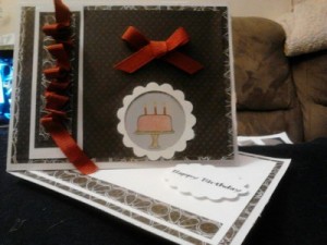 Shades of black birthday easel