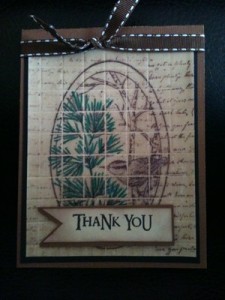 Thank you faux tile card