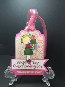 Girl holding presents