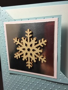 Birthday snowflake card close up