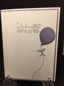 stampin uppurple balloon card inside